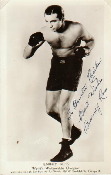 Barney Ross signed photo
